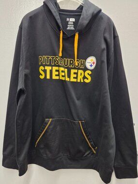 NFL Team Apparel Black Steelers Hoodie. Size 2XL
